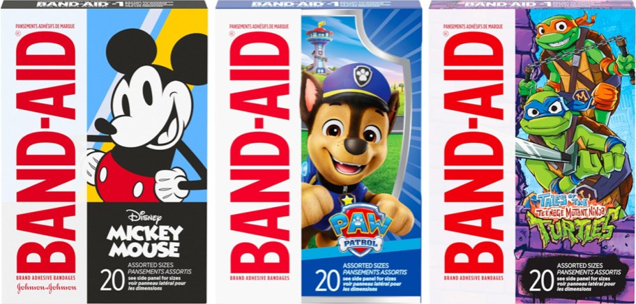 3 boxes of Band-Aids