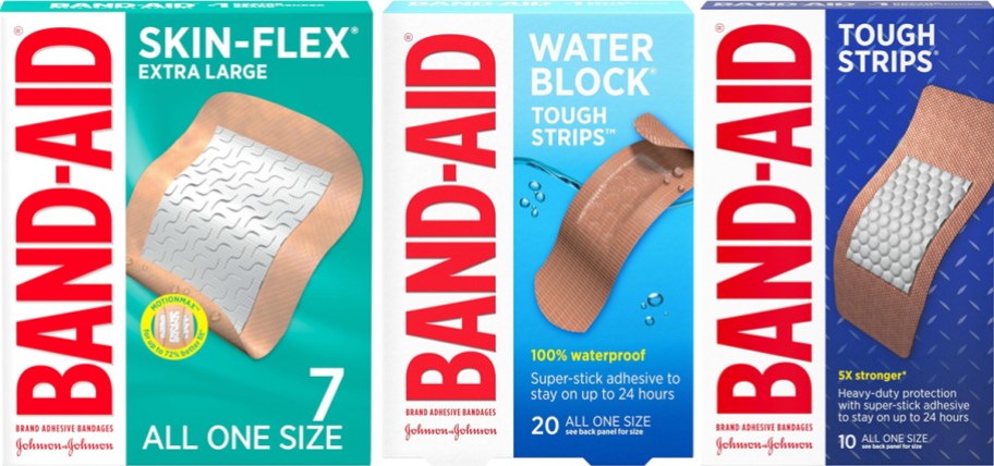 3 boxes of Band-Aids