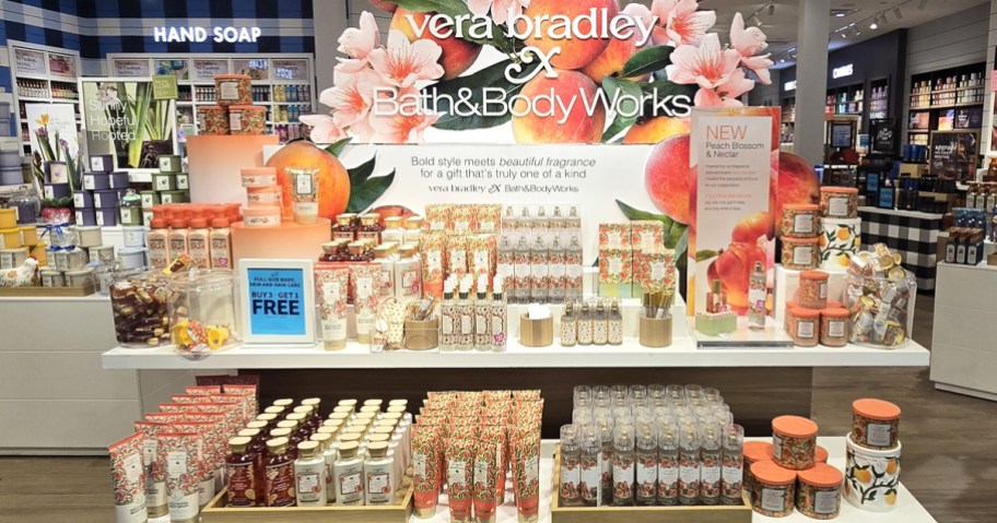 Bath & Body Works Vera Bradley store display