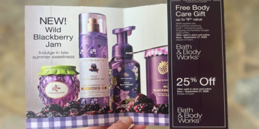 New Bath & Body Works Mailer Coupons = FREE Body Care Item & 25% Off Purchase