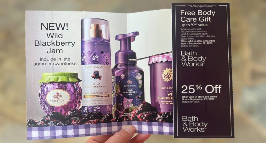 New Bath & Body Works Mailer Coupons = FREE Body Care Item & 25% Off Purchase