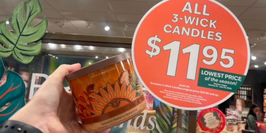 Last Chance: Bath & Body Works 3-Wick Candles Just $11.95