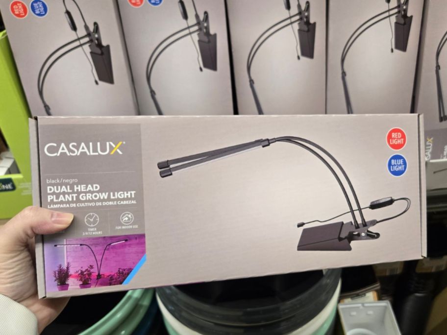 Belavi Dual Head Plant Grow Light in hand in store