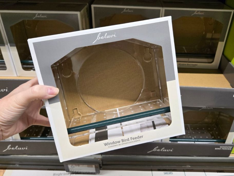 Belavi Window Bird Feeder in hand in store