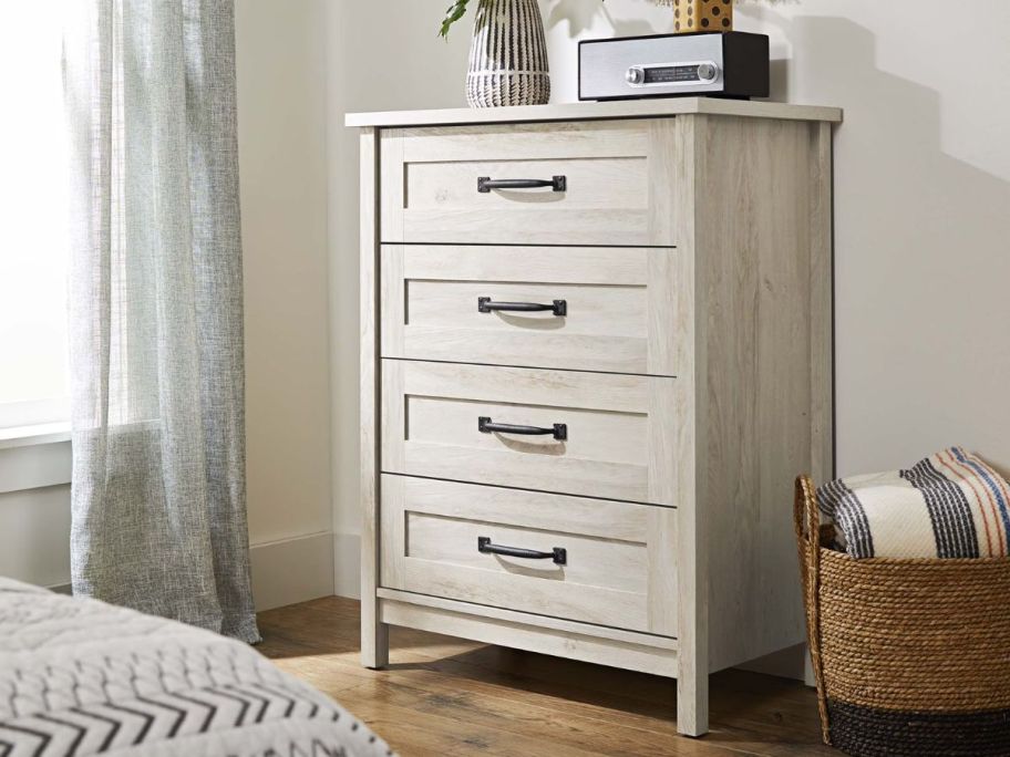 Better Homes & Gardens Modern Farmhouse 4-Drawer Dresser in bedroom