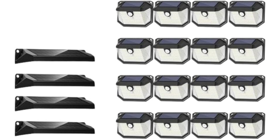 Brightown 4-Pack Solar Lights and Solar Outdoor Lights 16-Pack