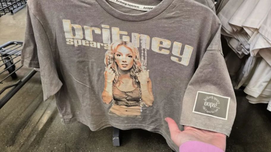 hand holding Britney shirt walmart