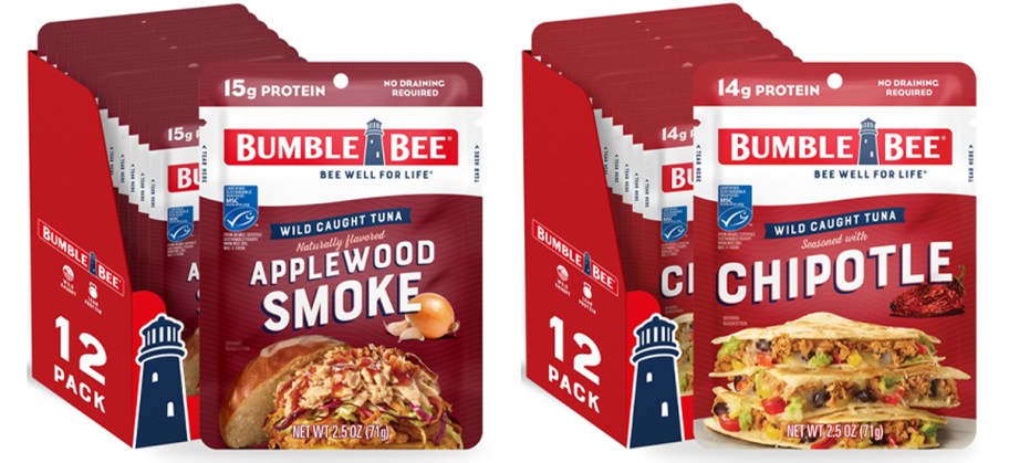 two boxes of Bumble Bee Tuna Pouches