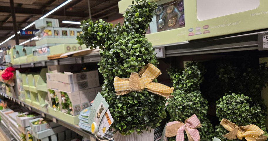 Bunny Topiary w LED lights