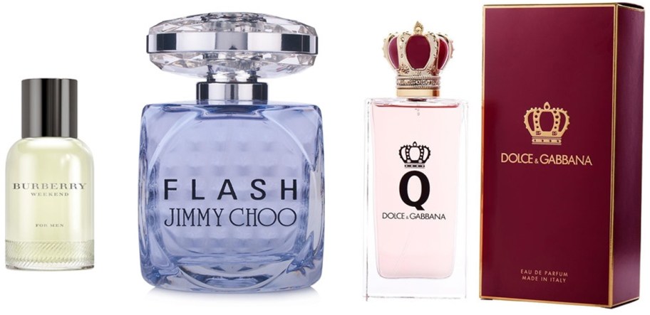 Burberry Weekend for Men 3.3oz EDP, Jimmy Choo Flash EDP for Women 3.3oz Tester, Dolce & Gabbana Q EDP for Women 3.3 oz