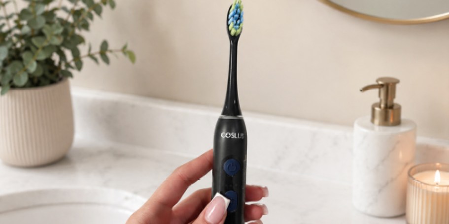 Sonic Electric Toothbrush w/ 4 Brush Heads Only $5.99 on Amazon