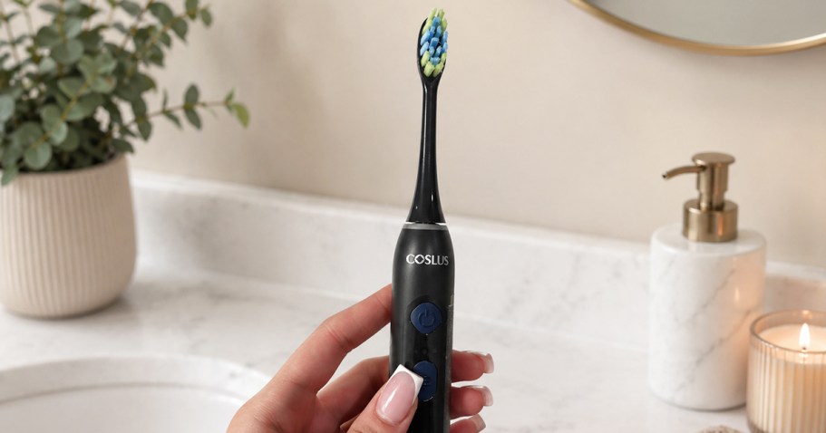 Sonic Electric Toothbrush w/ 4 Brush Heads Only $5.99 on Amazon