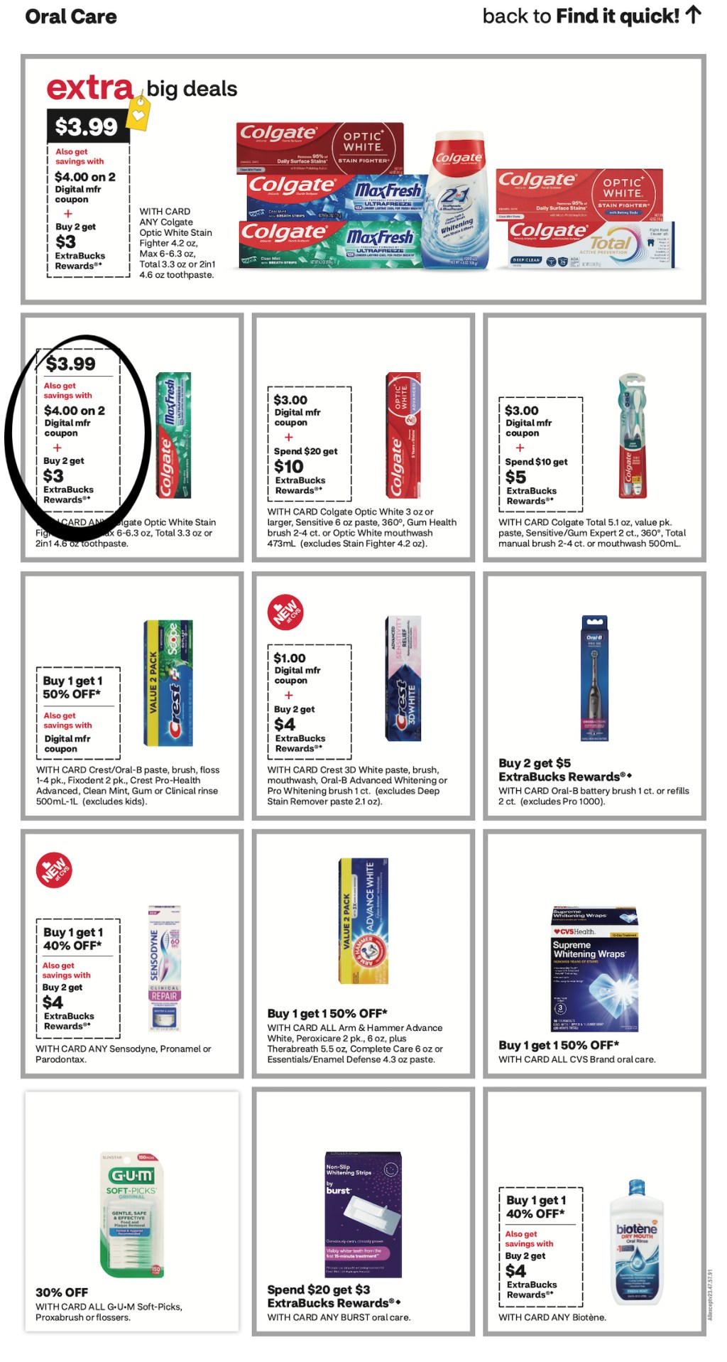 page from CVS ad
