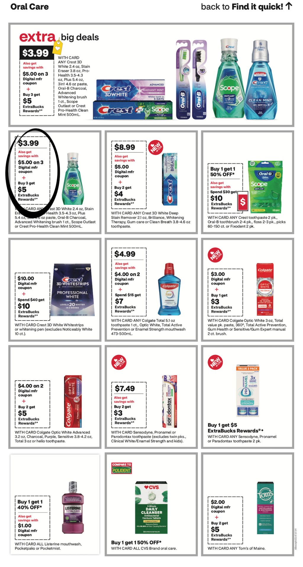 page from CVS ad