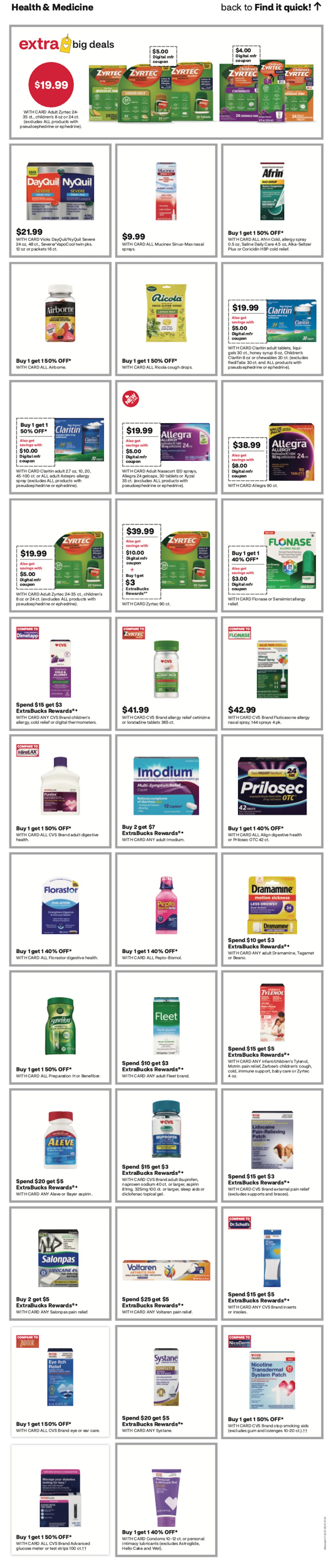 page from CVS ad