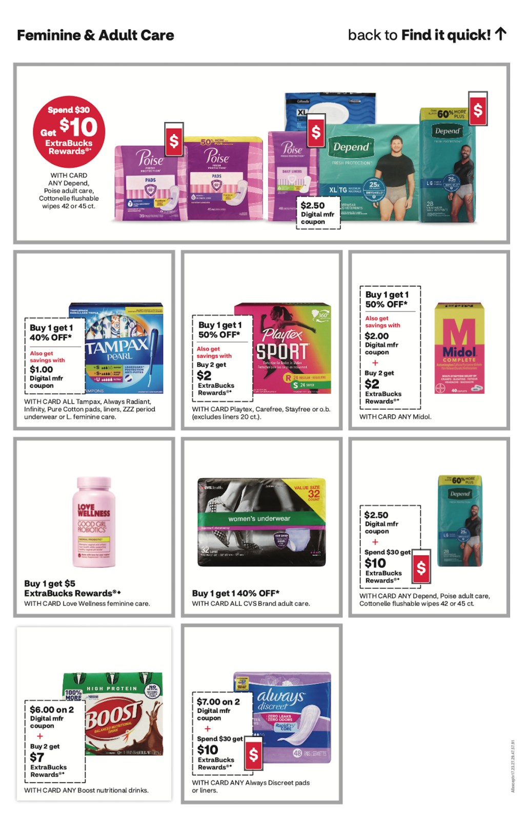 page from CVS ad