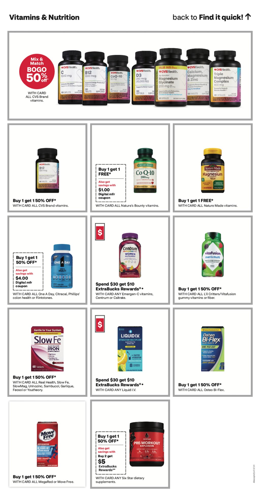 page from CVS ad