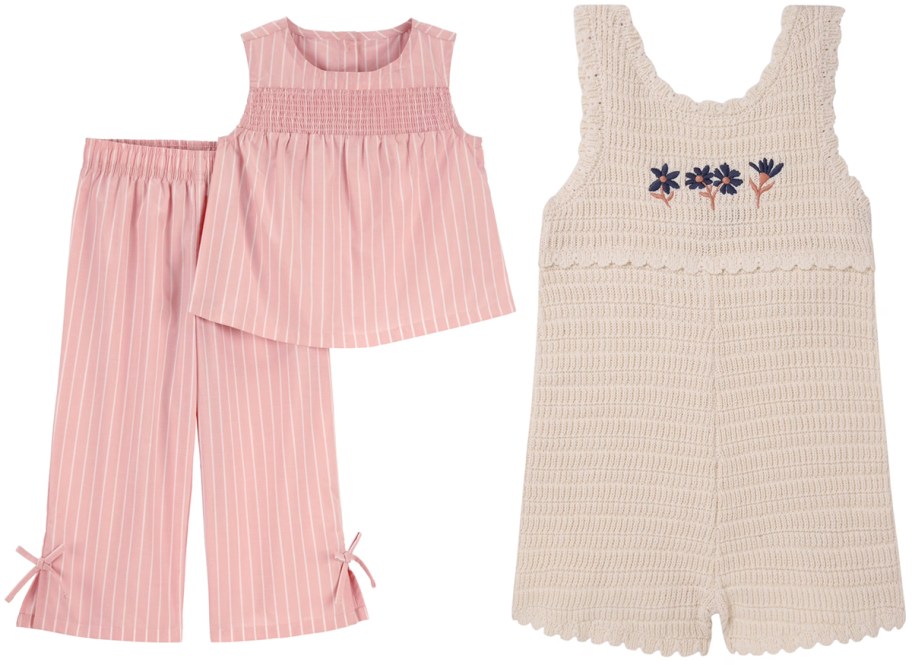 Carter's Child of Mine Toddler Girl Easter 2-Piece Set, Modern Moments by Gerber Baby and Toddler Sweater Knit Romper