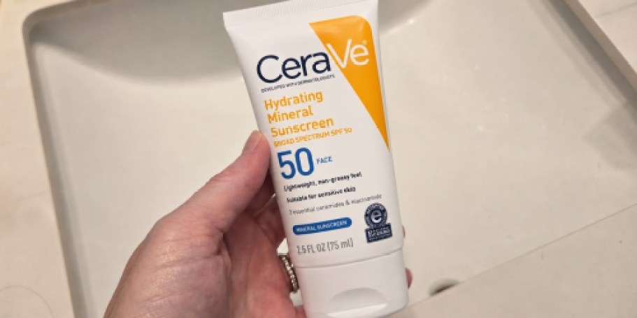 CeraVe Mineral SPF 50 Face Sunscreen Only $6 Shipped on Amazon (Reg. $15)
