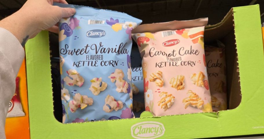 Clancy's Sweet Vanilla or Carrot Cake Flavored Kettle Corn in store