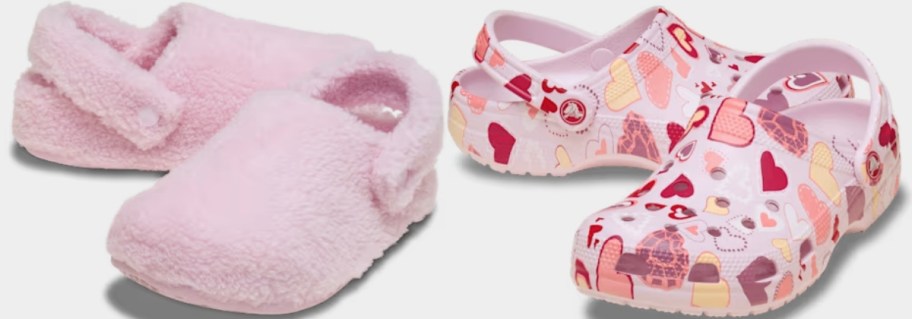 womens cozy clog and girls valentine sday clog