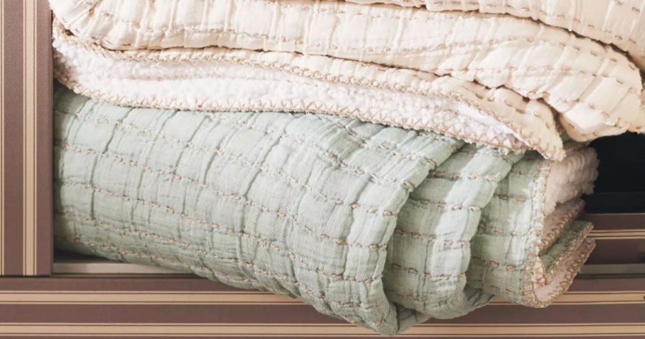 Mira Cotton Sherpa Throw Blanket