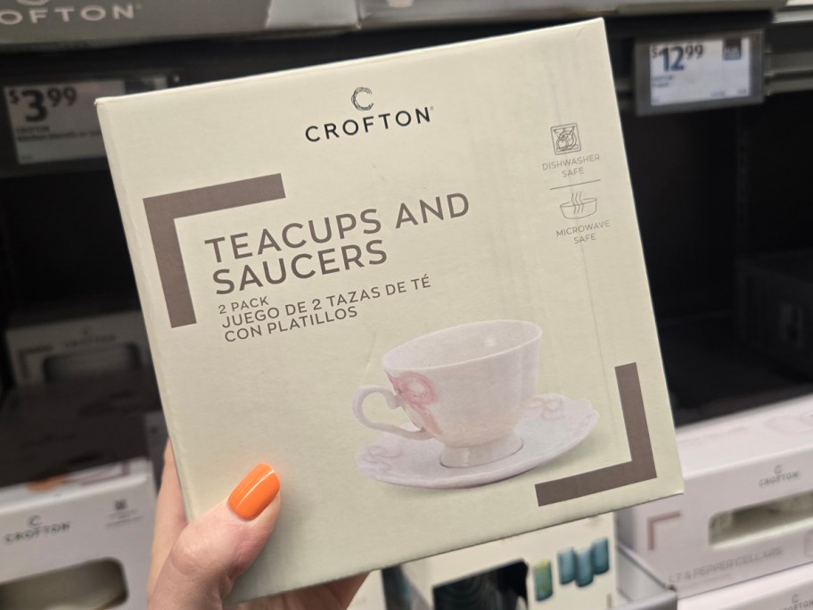 Crofton Pink Bow Teacups and Saucer 2 Pack