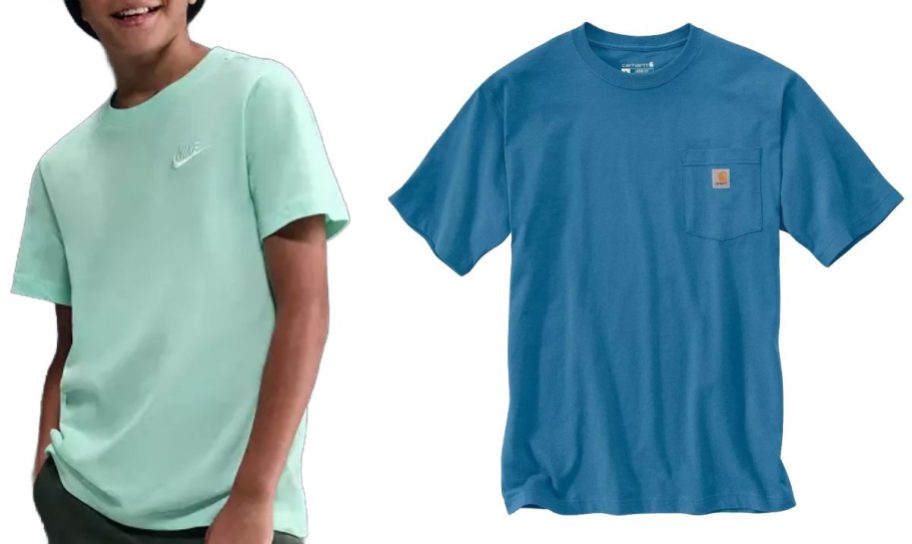 Stock images of Nike and Carhartt T-Shirts