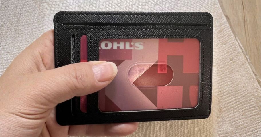 hand holding men's rfid-blocking wallet