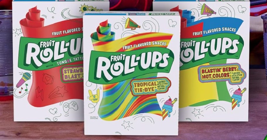 Fruit roll ups, minis in rainbow colors