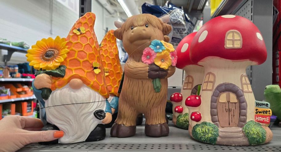 Gnome, cow and mushroom house 