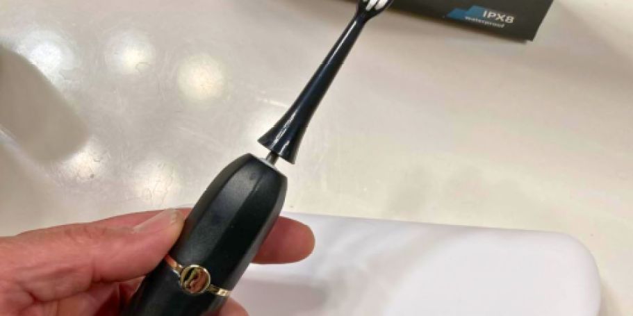 Electric Toothbrush w/ 10 Brush Heads & Travel Case Only $8.99 on Amazon (Reg. $18)