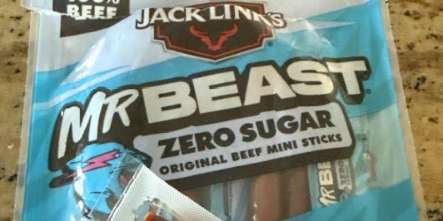 Jack Link’s x MrBeast Zero Sugar Mini Beef Stick 12-Pack Only $5 Shipped on Amazon