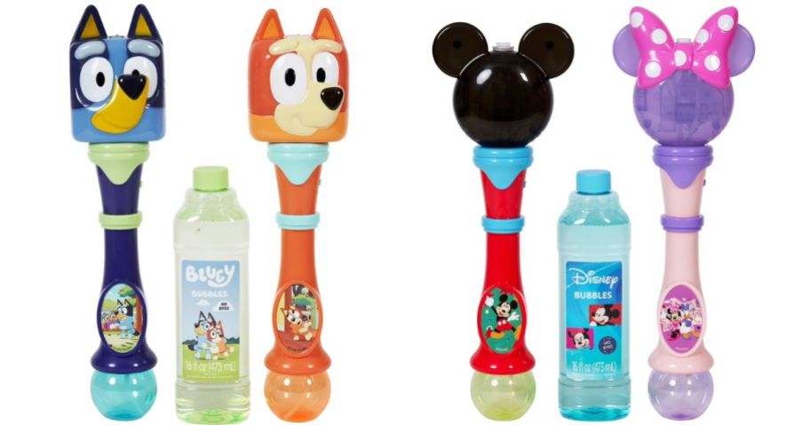 bluey and mickey mouse Kids bubble wands