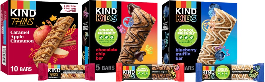 3 boxes of kind bars