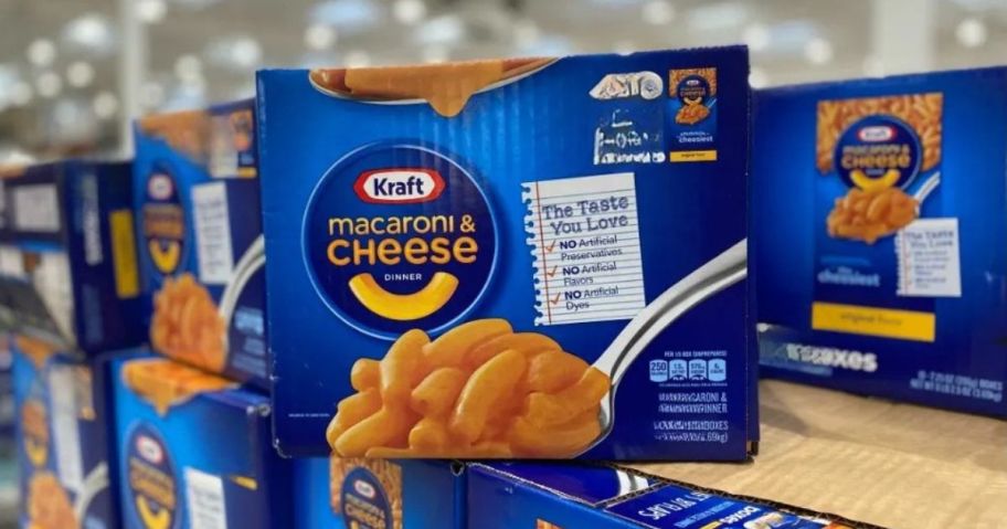 Kraft Mac & Cheese 12-Pack boxes in store