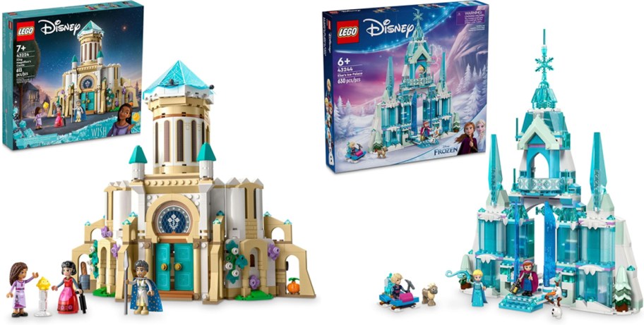 two lego disney castle sets
