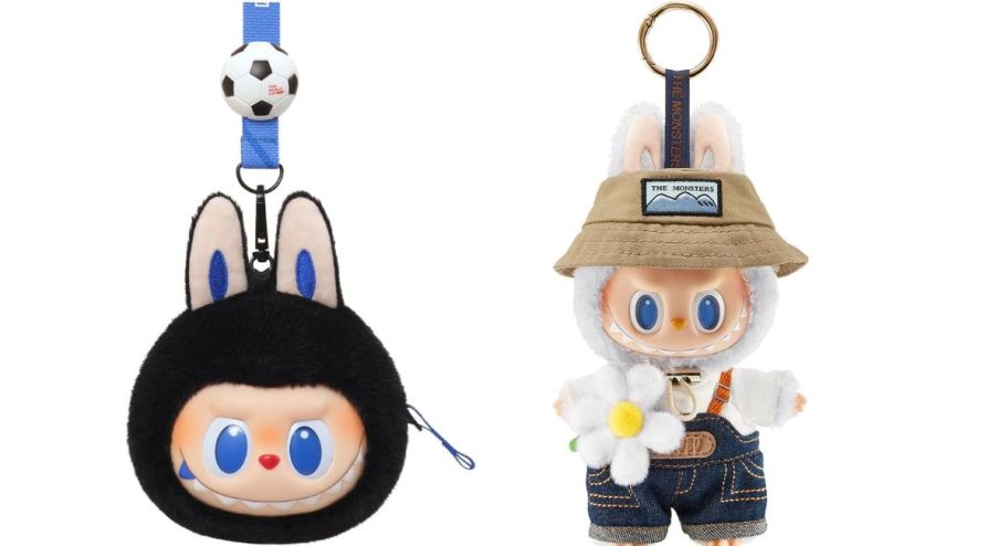 two different Labubu dolls 