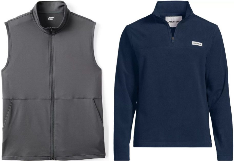 Stock images of two Lands End Jackets