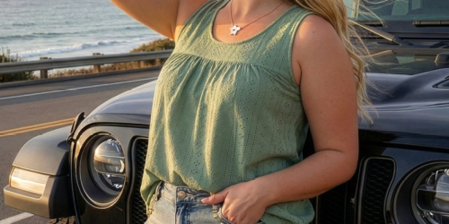 Women’s Flowy Plus Size Tank Tops from $4.99 on Amazon