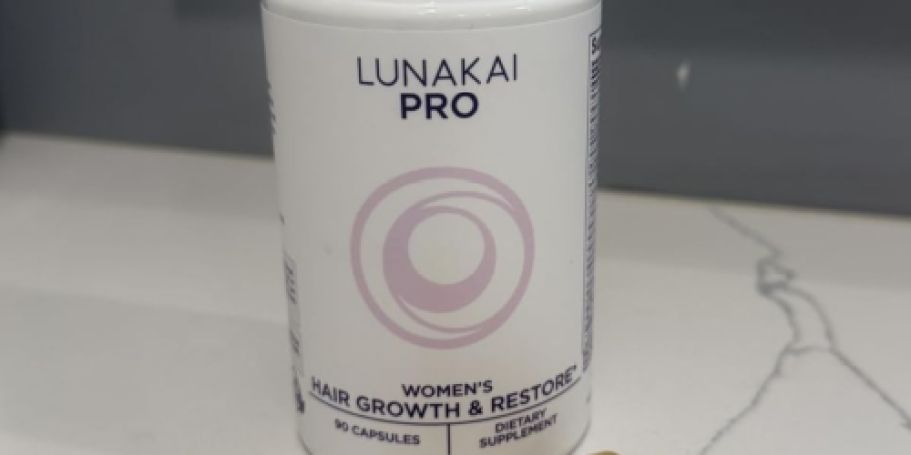 Lunakai Pro Women’s Hair Growth Supplements 90-Count Just $16.86 Shipped on Amazon (Reg. $50)