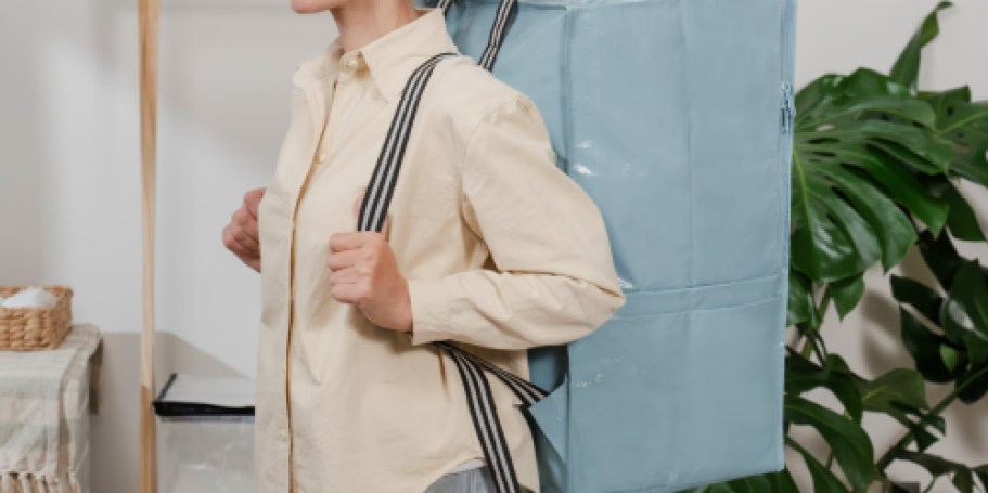 Walmart’s $6.96 Heavy-Duty Storage Bag Has Backpack Straps & Handles