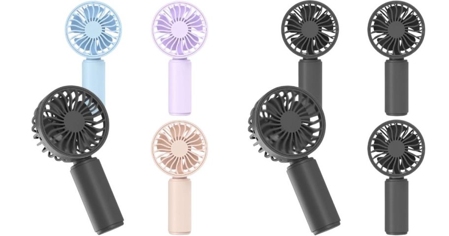 two Mini Portable Handheld Fan 4-Packs