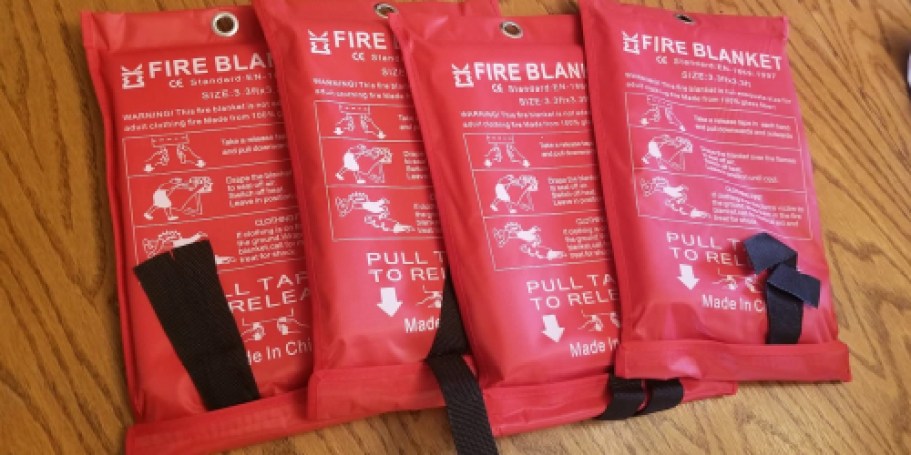 FOUR Emergency Fire Blankets Just $15.99 on Amazon (Faster Than a Fire Extinguisher!)