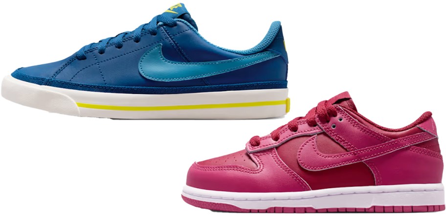blue and pink nike sneakers