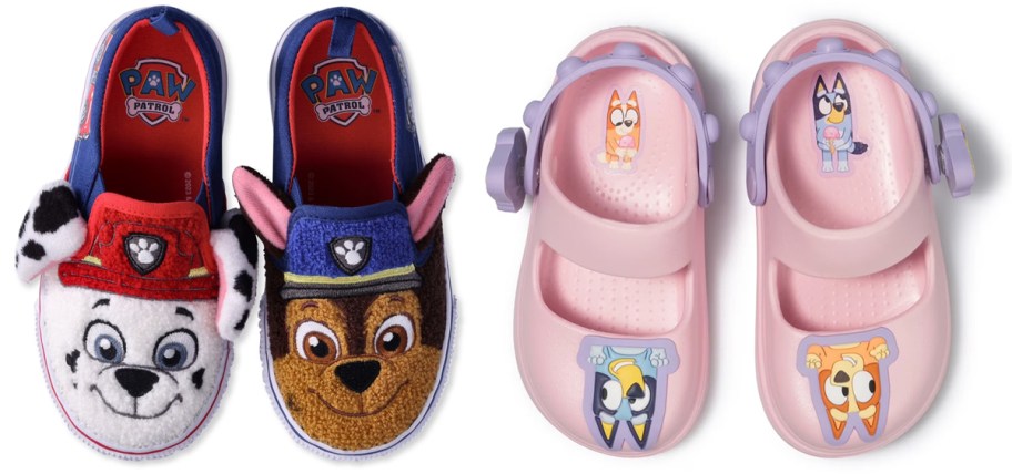 Paw Patrol Toddler Fleece Slip-on Shoes and Toddler Bluey Mary Jane Clogs
