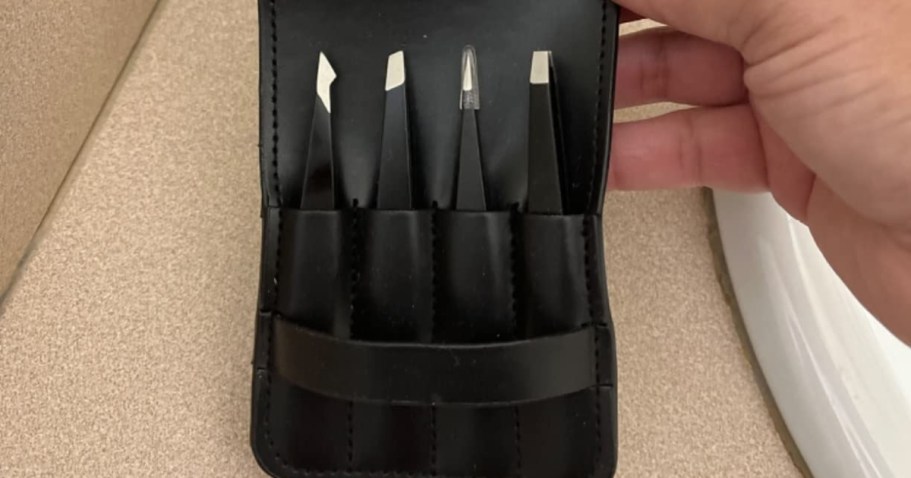 Tweezer Set w/ Travel Case Only $4.99 on Amazon