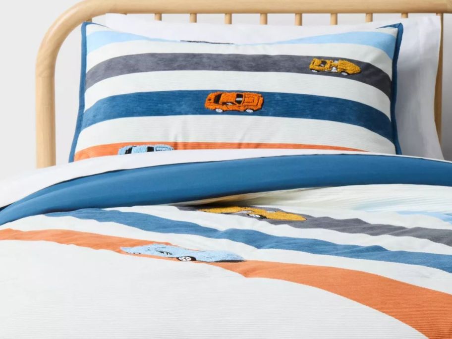 Pillowfort Hot Wheels Retro Track Corduroy Kids' Comforter Set