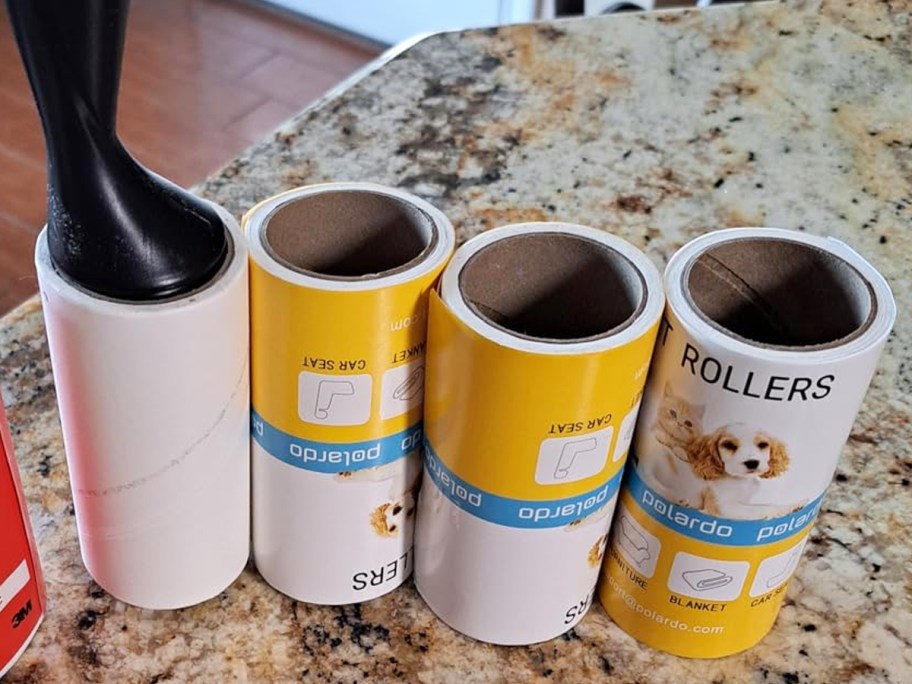 link roller and refill rolls on counter