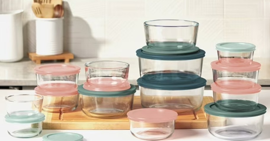 Pyrex Simply Store 28-Piece Glass Food Storage Set